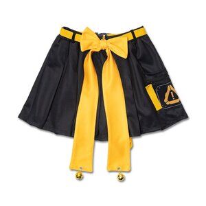 ACDC RAG Error Code Cyberpunk Tech Pleated Black Yellow Skirt